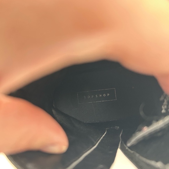 Topshop Wide Fit BROOKE Black Unit combat Boot Size 39 Like NEW Streetwear - Picture 7 of 9